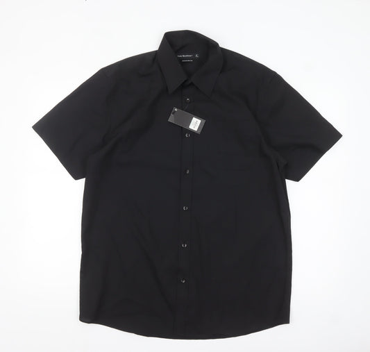 Cedar Wood State Men’s Black 16in Regular Fit Short Sleeve Shirt