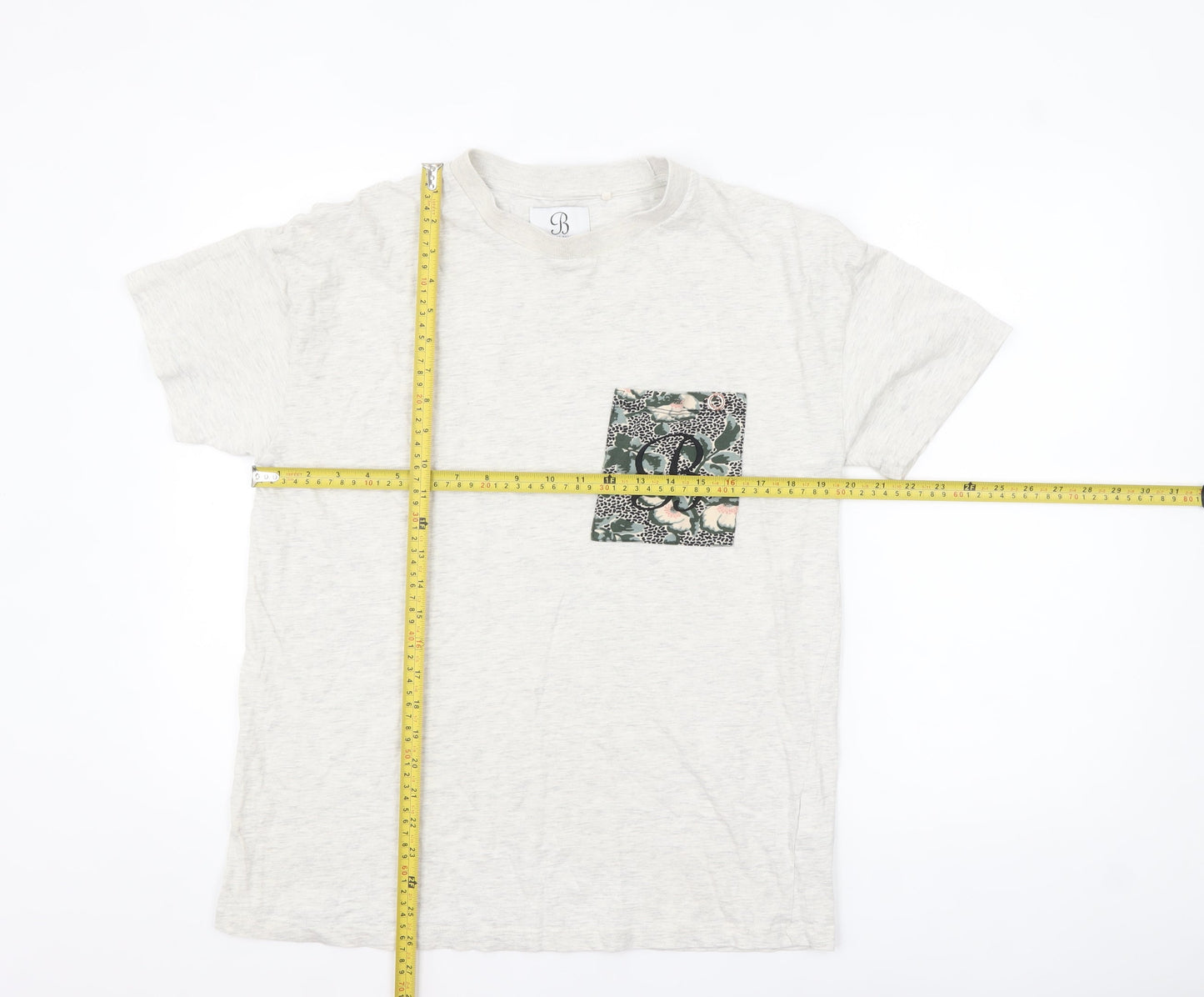 Ted Baker Women's Ivory Pocket T-Shirt Size 12 Short Sleeve Cotton