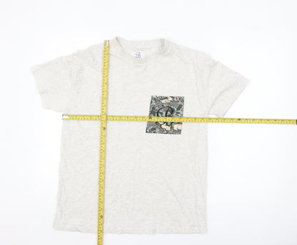 Ted Baker Women's Ivory Pocket T-Shirt Size 12 Short Sleeve Cotton