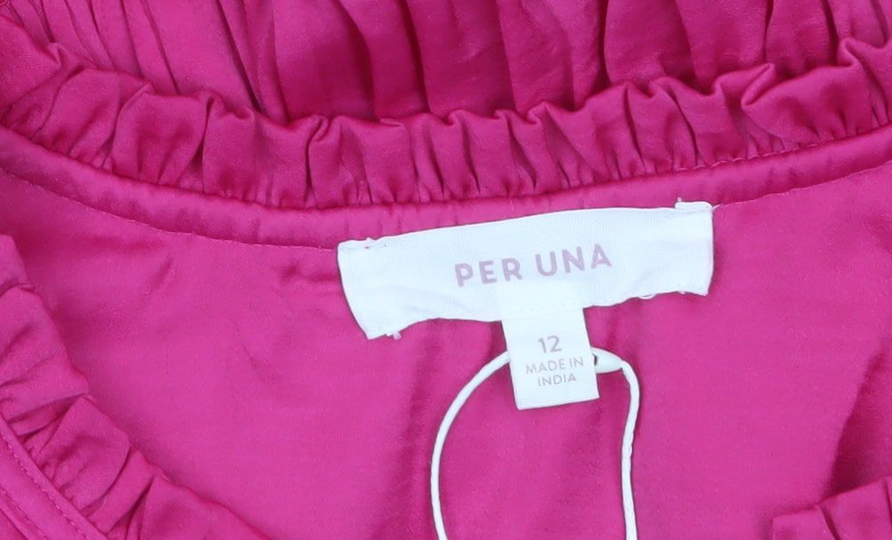 Marks and Spencer Per Una Women's Pink Size 12 Fit & Flare Dress