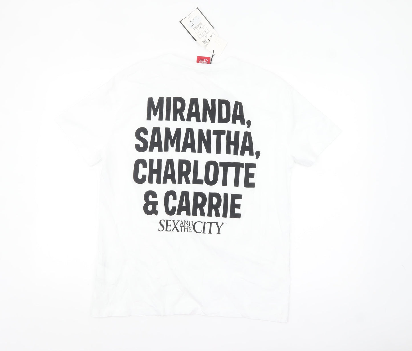 Pull & Bear Women’s White Sex and the City T-Shirt Size S