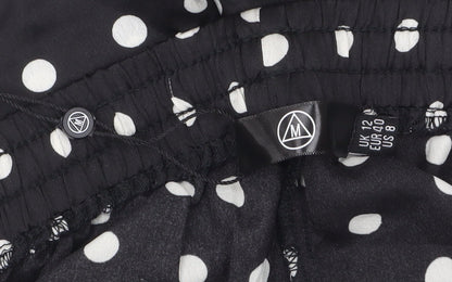 Motel Womens Black Polka Dot Shorts Size 12 Regular Fit