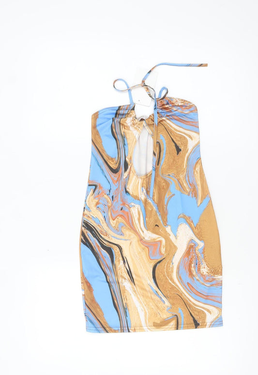 Femme Luxe Women’s Multicoloured Size 6 Halter Bodycon Dress