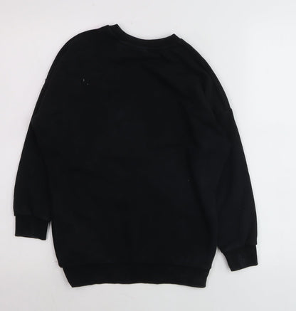 Barbie Girls Black Pullover Sweatshirt 13-14 Years Logo Graphic Print