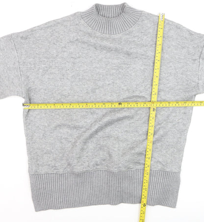 Next Men's Grey Mock Neck Pullover Jumper M Regular Fit