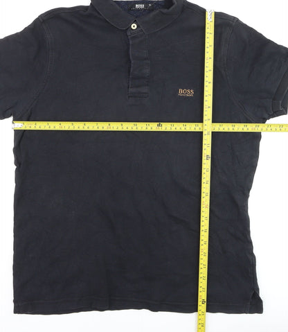 Hugo Boss Selection Men's Black Cotton Short Sleeve Polo M