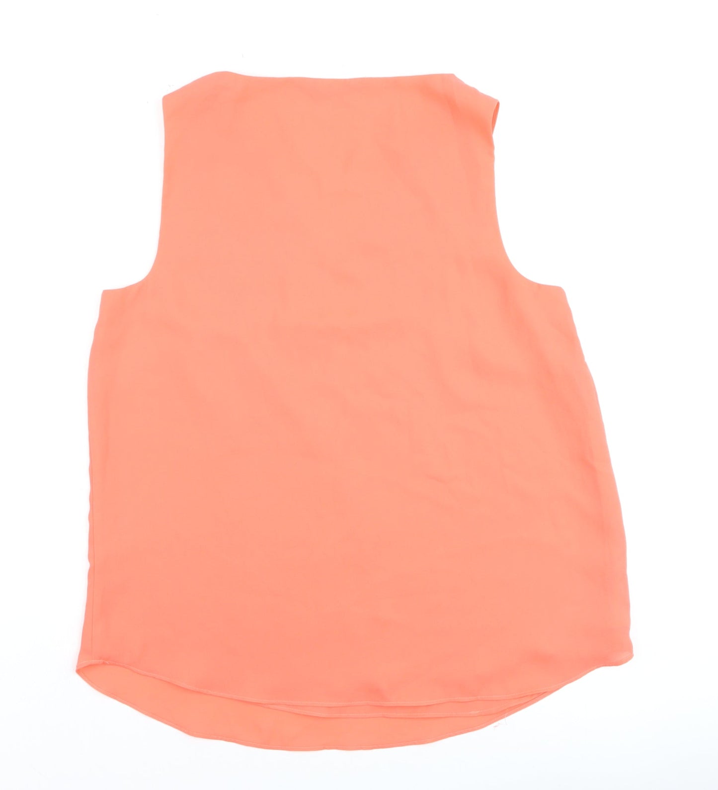 Dunnes Women’s Orange Sleeveless V-Neck Blouse Size 12