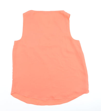 Dunnes Women’s Orange Sleeveless V-Neck Blouse Size 12