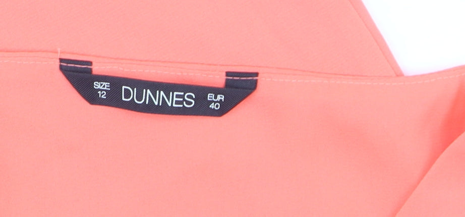 Dunnes Women’s Orange Sleeveless V-Neck Blouse Size 12