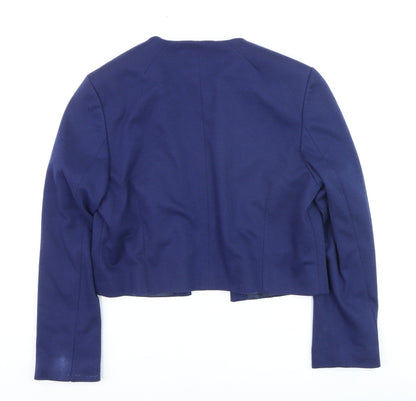 Marks and Spencer Women’s Blue Cropped Blazer Size 12 Slim Fit