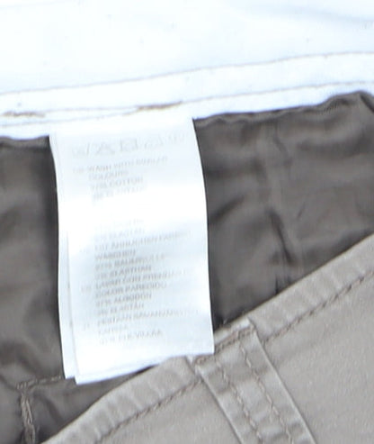 H&M Women's Beige Chino Wide-Leg Trousers Size 12