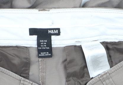 H&M Women's Beige Chino Wide-Leg Trousers Size 12