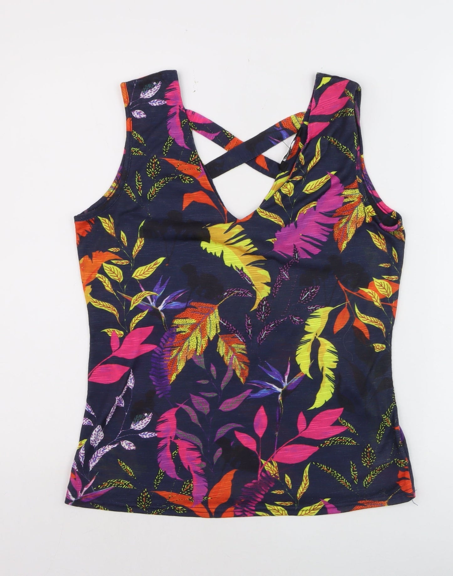 Kaleidoscope Womens Multicoloured Floral Tank Top Size 12 Sleeveless Summer Camisole