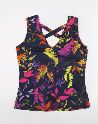 Kaleidoscope Womens Multicoloured Floral Tank Top Size 12 Sleeveless Summer Camisole