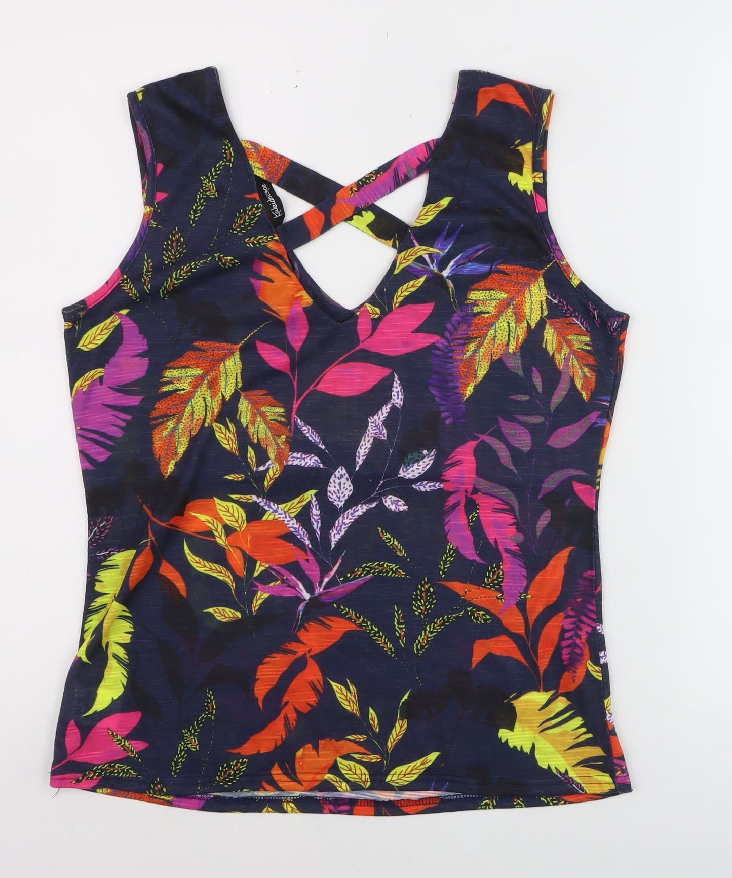 Kaleidoscope Womens Multicoloured Floral Tank Top Size 12 Sleeveless Summer Camisole