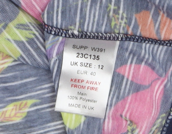 Kaleidoscope Womens Multicoloured Floral Tank Top Size 12 Sleeveless Summer Camisole