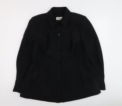 Marks and Spencer Womens Black Blazer Jacket Size 16 Regular Fit