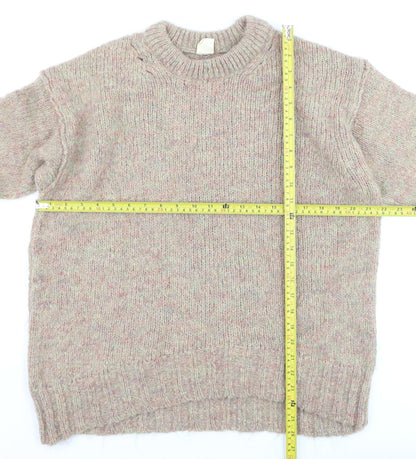 Urban Outfitters Women Beige Wool Blend Chunky Knit Jumper Size S