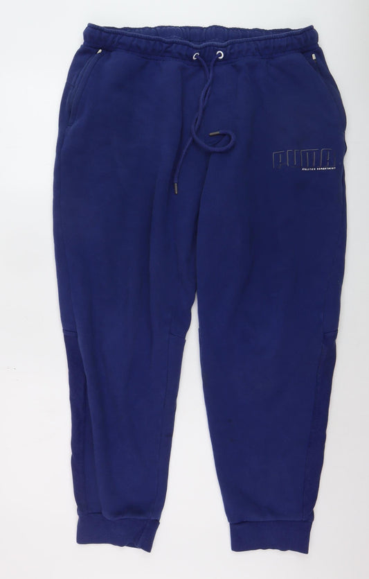 Puma Men's Blue XL Jogger Sweatpants Fleece Active Trousers