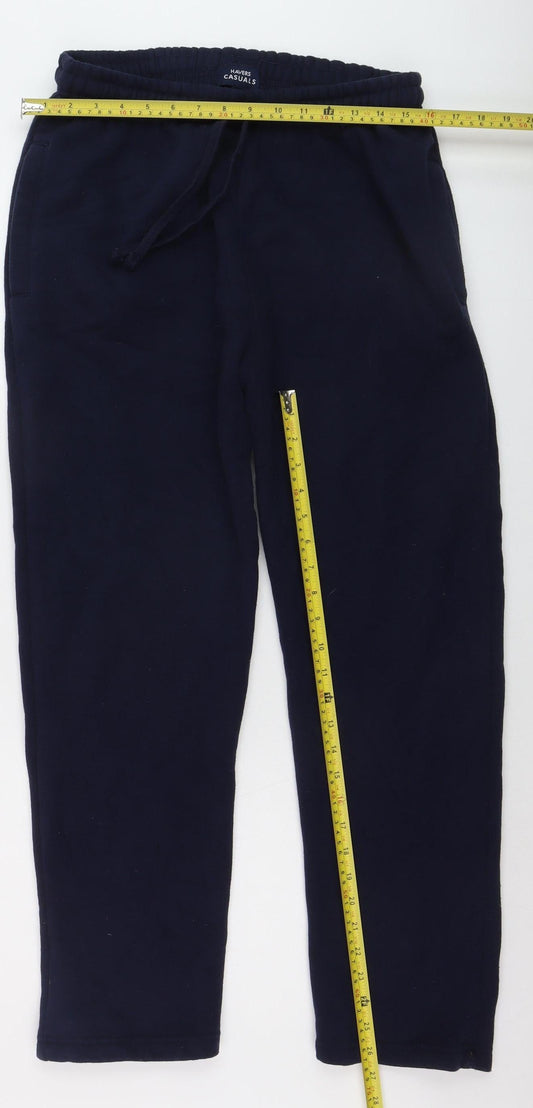 Havers Casuals Men's Black L Jogger Sweatpants Fleece Lined Drawstring