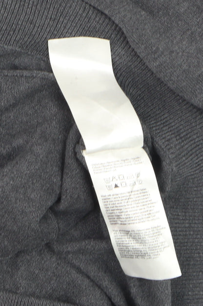 Jack & Jones Mens Grey Full Zip Cotton Jumper Size L