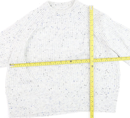 Marks and Spencer Men's Grey Chunky Knit Pullover Jumper M