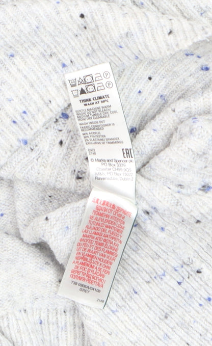 Marks and Spencer Men's Grey Chunky Knit Pullover Jumper M