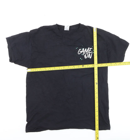 Fruit of the Loom Boys Black 'Game On Player 1' Gaming Graphic T-Shirt 12-13 Years