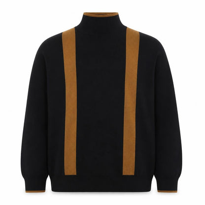 & Other Stories Men's Black XS High Neck Knit Pullover Jumper