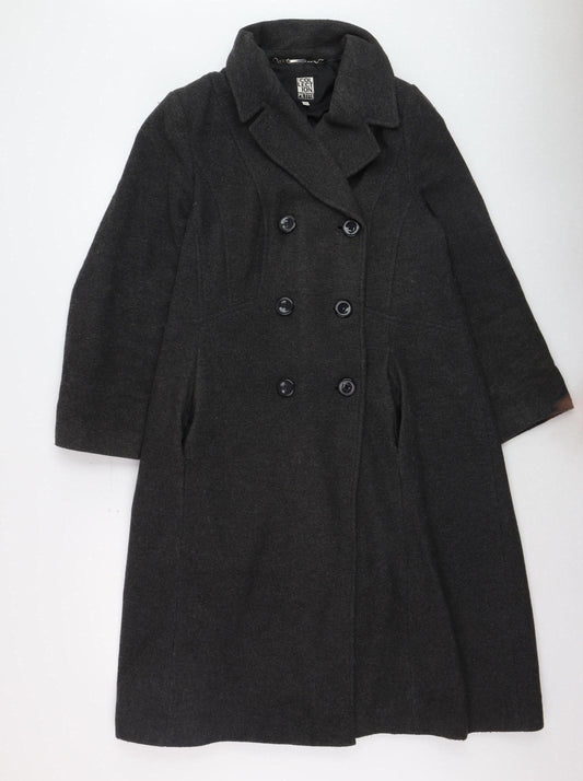 Debenhams Collection Petite Women's Black Wool Pea Coat Size 18 Petite