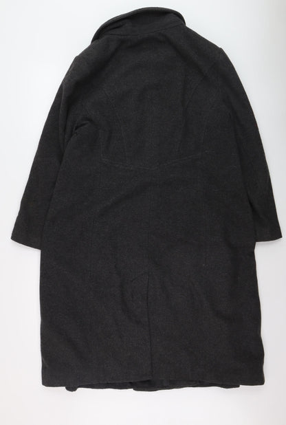 Debenhams Collection Petite Women's Black Wool Pea Coat Size 18 Petite