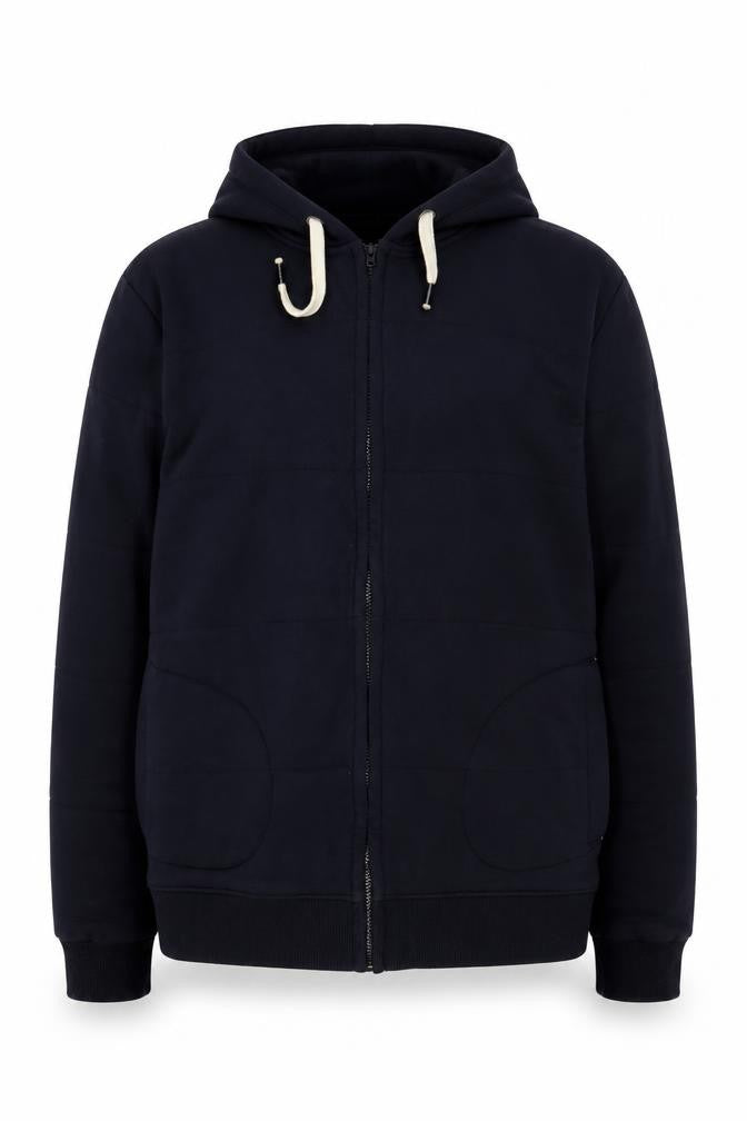 Front view of Next Men’s Blue Full Zip Hoodie 2XL Fleece Lined Sweatshirt