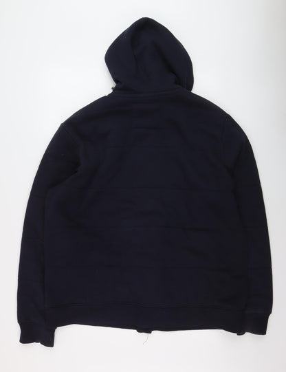Next Men’s Blue Full Zip Hoodie 2XL Fleece Lined Sweatshirt