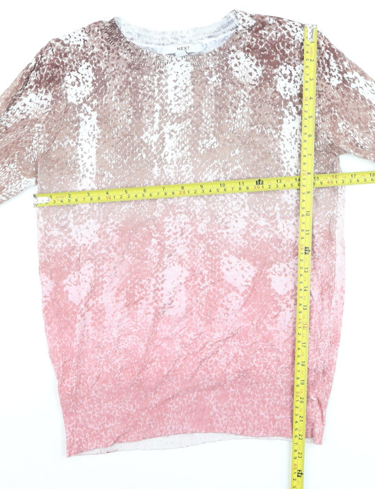 Next Women’s Pink Animal Print Pullover Jumper XS