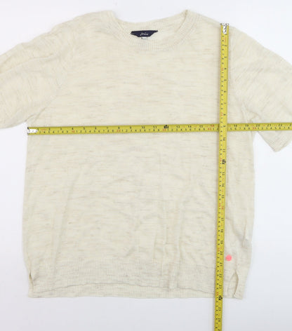 Joules Women’s Beige Short Sleeve Knit T-Shirt UK 16