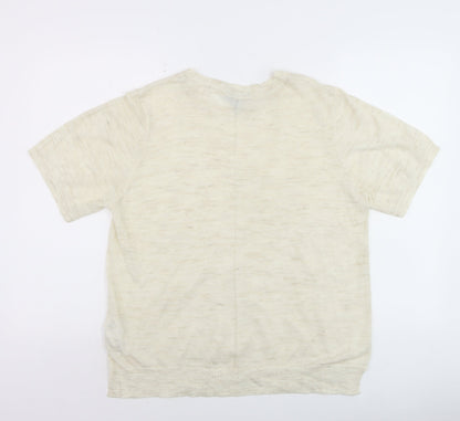 Joules Women’s Beige Short Sleeve Knit T-Shirt UK 16