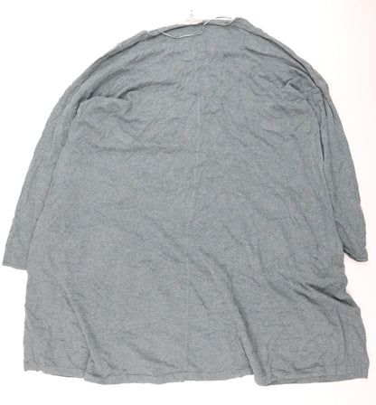 Seasalt Cornwall Women Grey Organic Cotton Long Sleeve Tunic Jumper UK 20