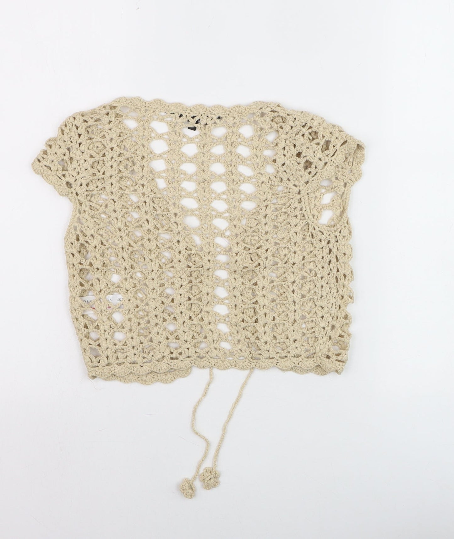 Red Herring Women’s Beige Crochet Shrug Cardigan Size 8