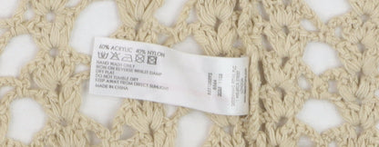 Red Herring Women’s Beige Crochet Shrug Cardigan Size 8