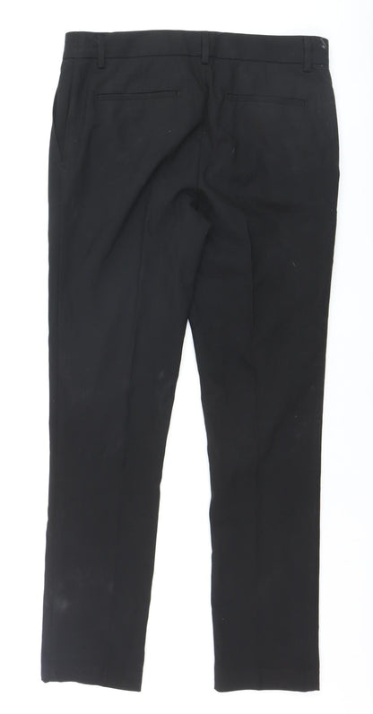 Marks and Spencer Girls Black School Uniform Trousers 13 Years Regular Fit