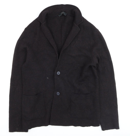 Nino Rimo Women Black Wool Blend Notch Lapel Two-Button Blazer L