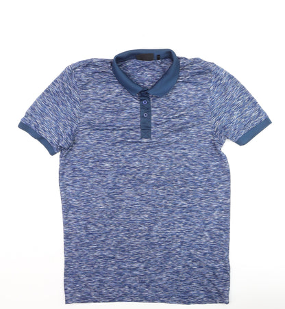 McKenzie Men's Blue Regular Fit Short Sleeve Polo Shirt Size S