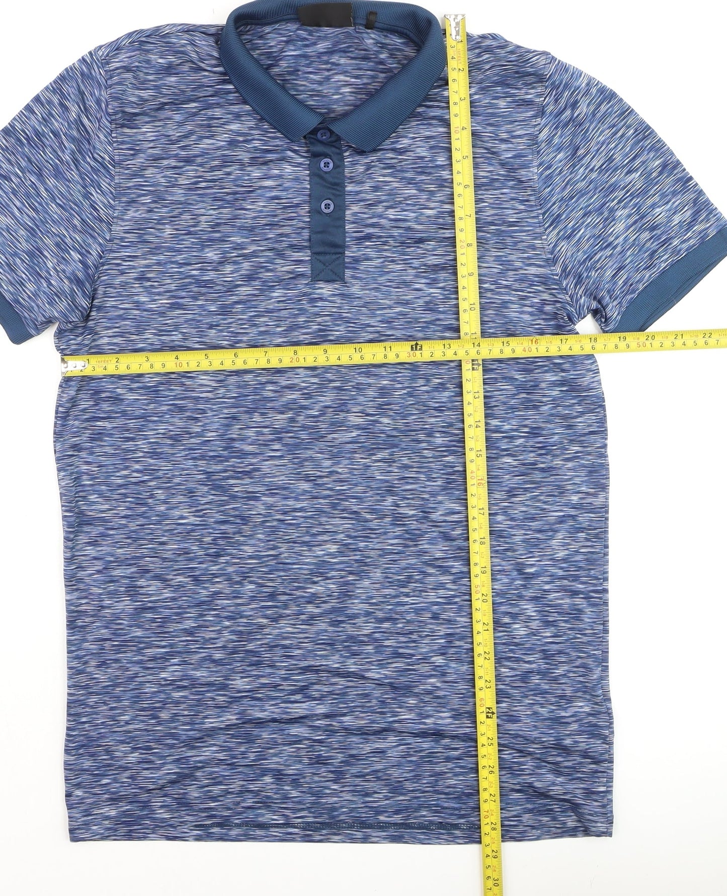 McKenzie Men's Blue Regular Fit Short Sleeve Polo Shirt Size S