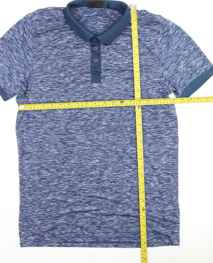 McKenzie Men's Blue Regular Fit Short Sleeve Polo Shirt Size S