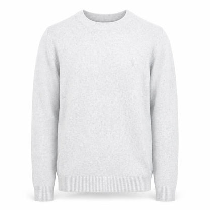 Front view of RESERVED Men's Grey Cotton Knit Crew Neck Jumper, size M
