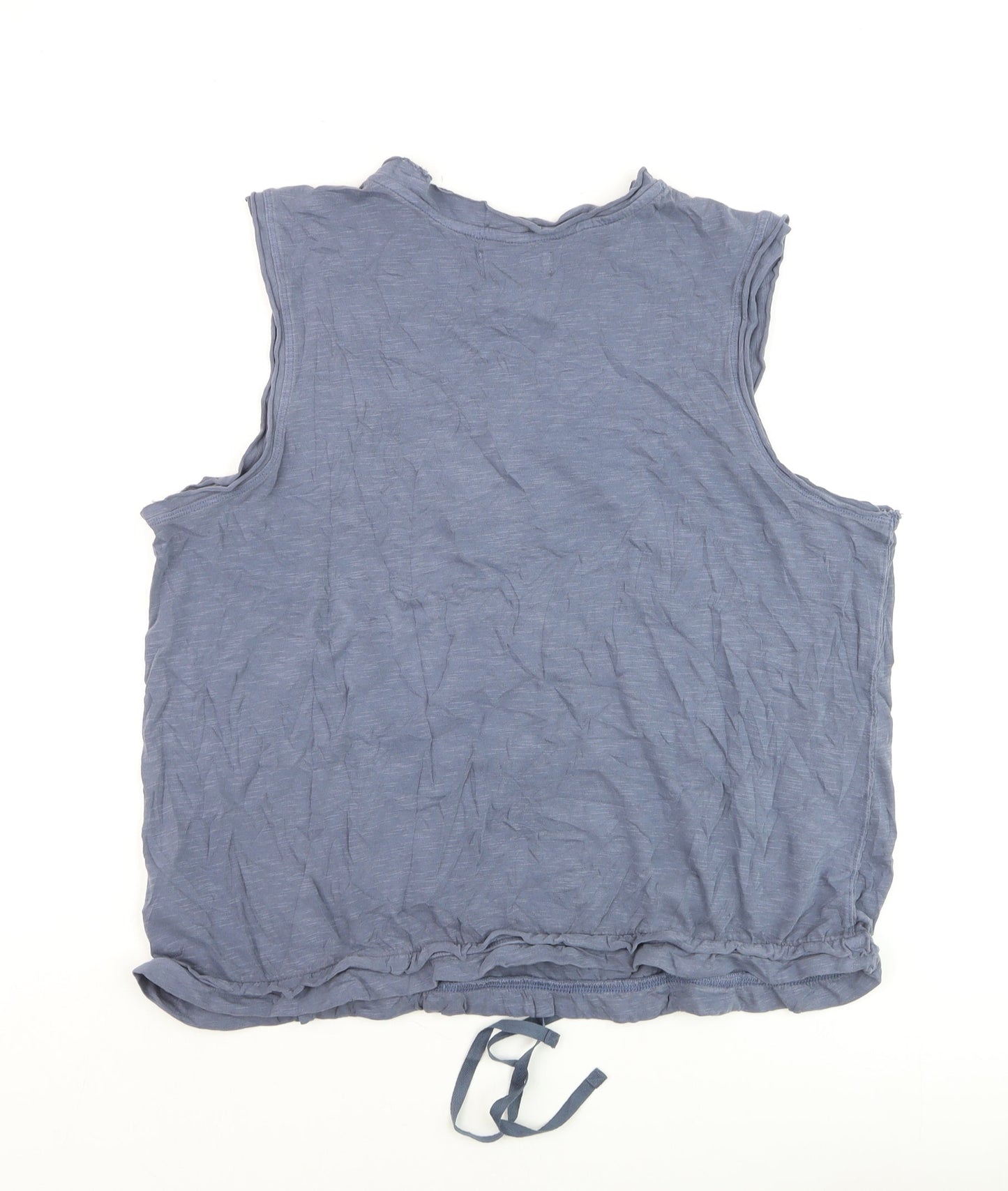 Next Women's Blue Cotton Sleeveless Tank Top UK 20