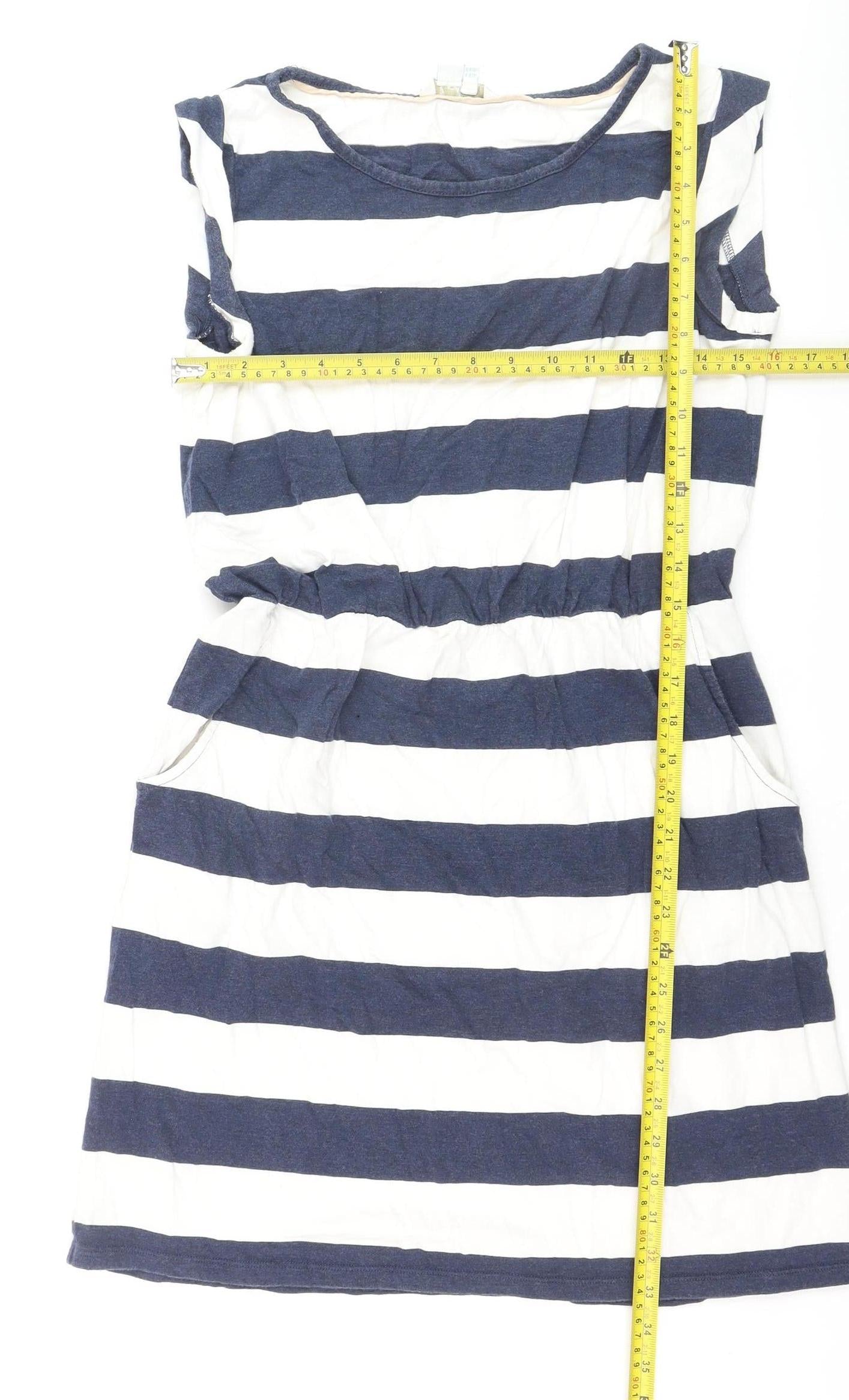 Boden Women’s Blue White Striped T-Shirt Dress Size 10