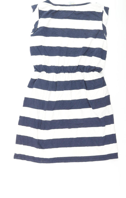 Boden Women’s Blue White Striped T-Shirt Dress Size 10