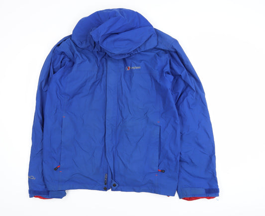 Berghaus Men's Blue Waterproof Hooded Rain Jacket L