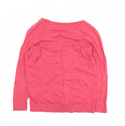 Fat Face Women’s Pink Cotton V-Neck Cardigan UK 10